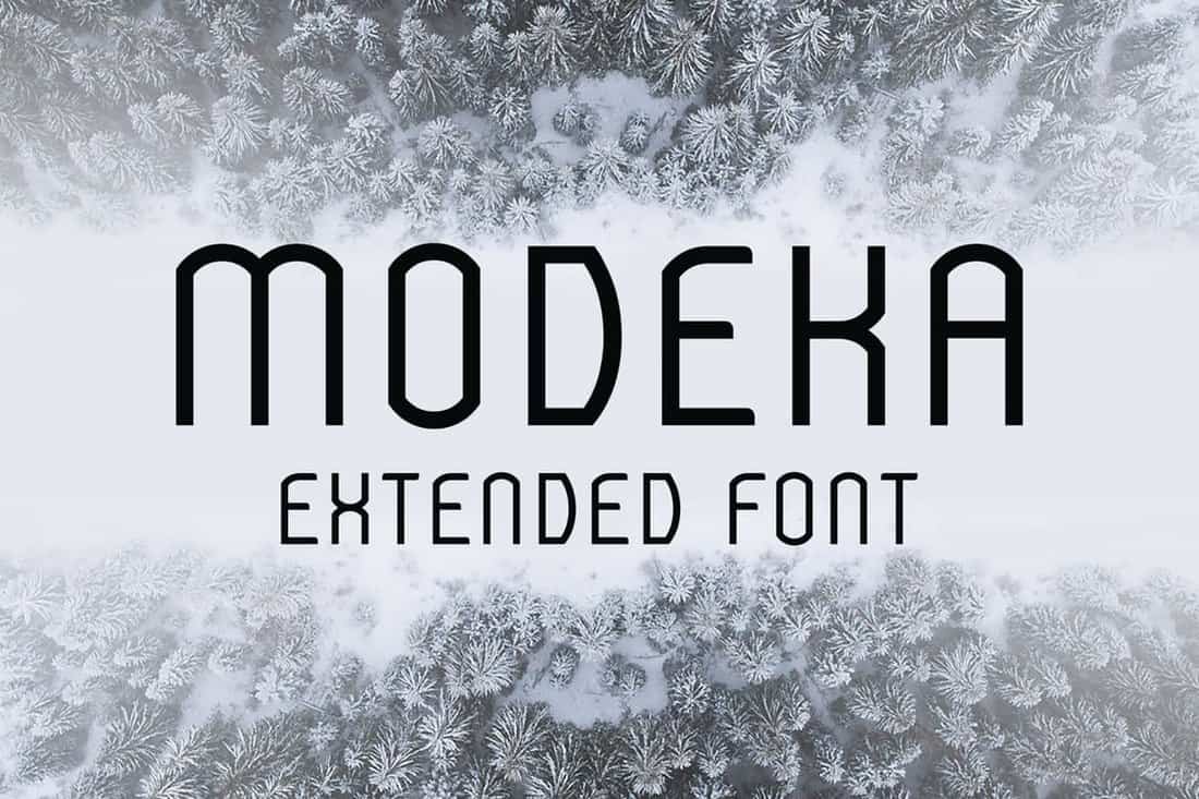 Modeka - Minimalistische Erweiterte Schriftart
