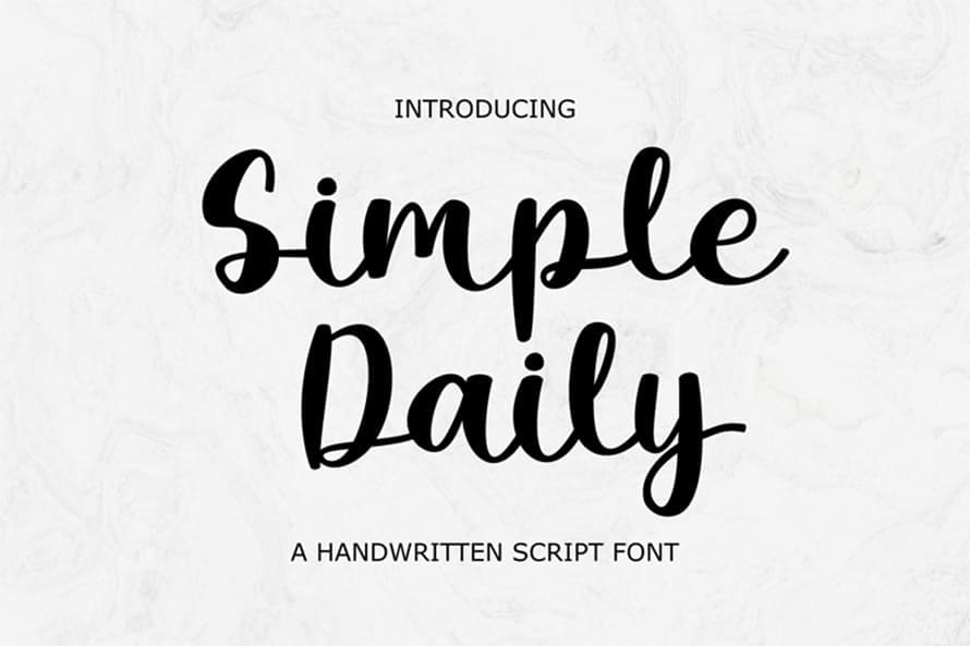 Simple Daily Kostenlose Schriftart