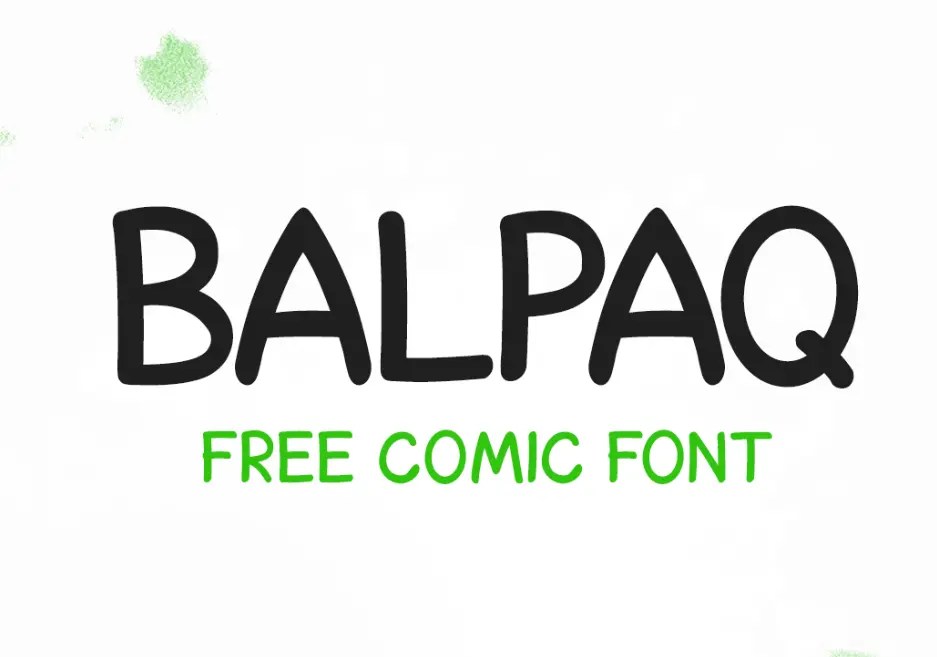 Balpaq Kostenlose Comic-Schriftart