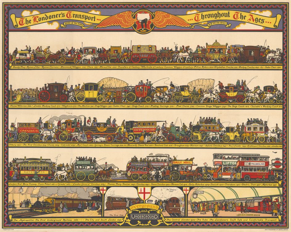 The Londoner’s Transport Throughout the Ages, R.T. Cooper, 1928. Courtesy of The Map House