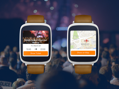 Eventbrite Android Wear Konzeptdesign