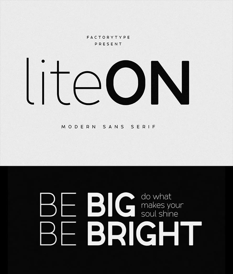 Lite On Free Font