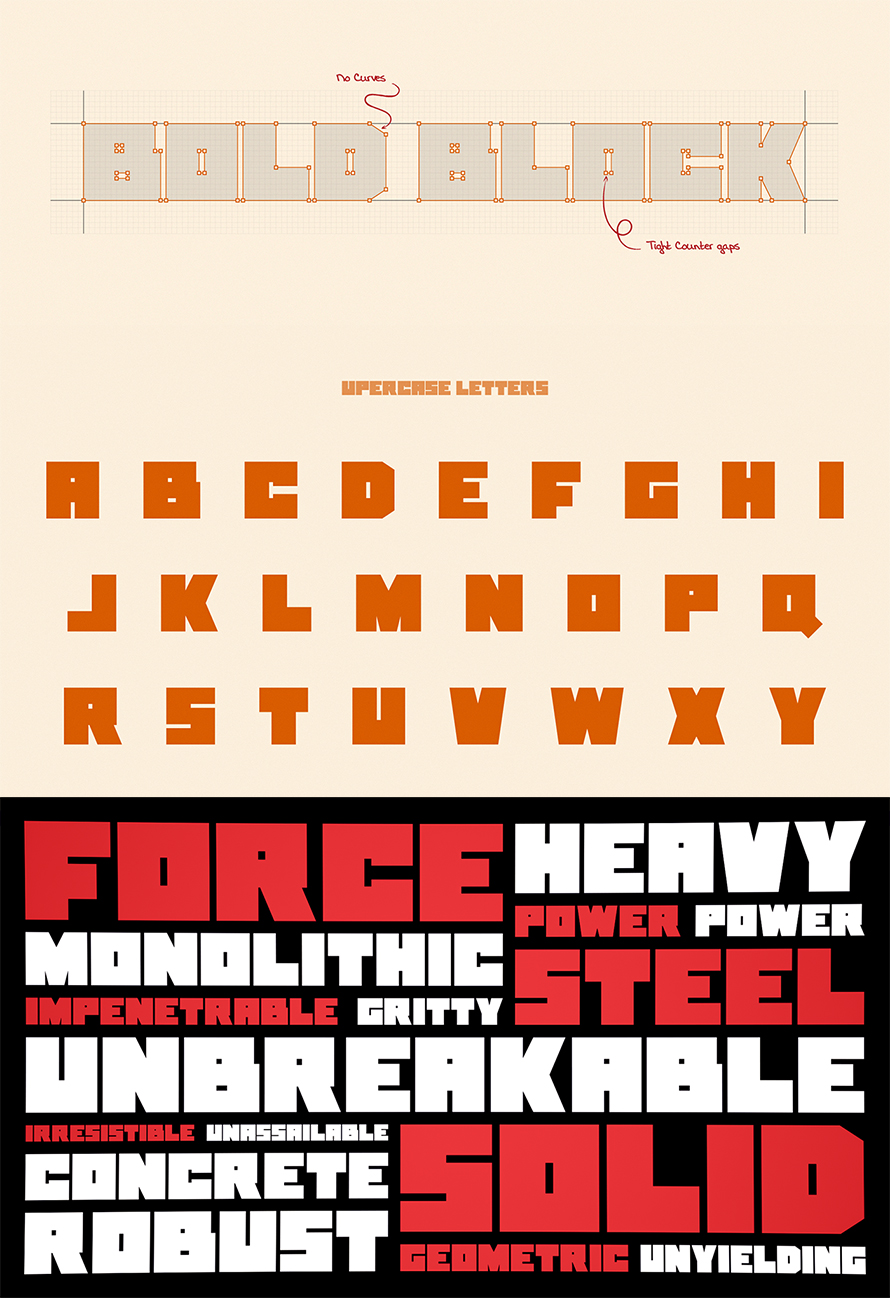 Bold Block Font