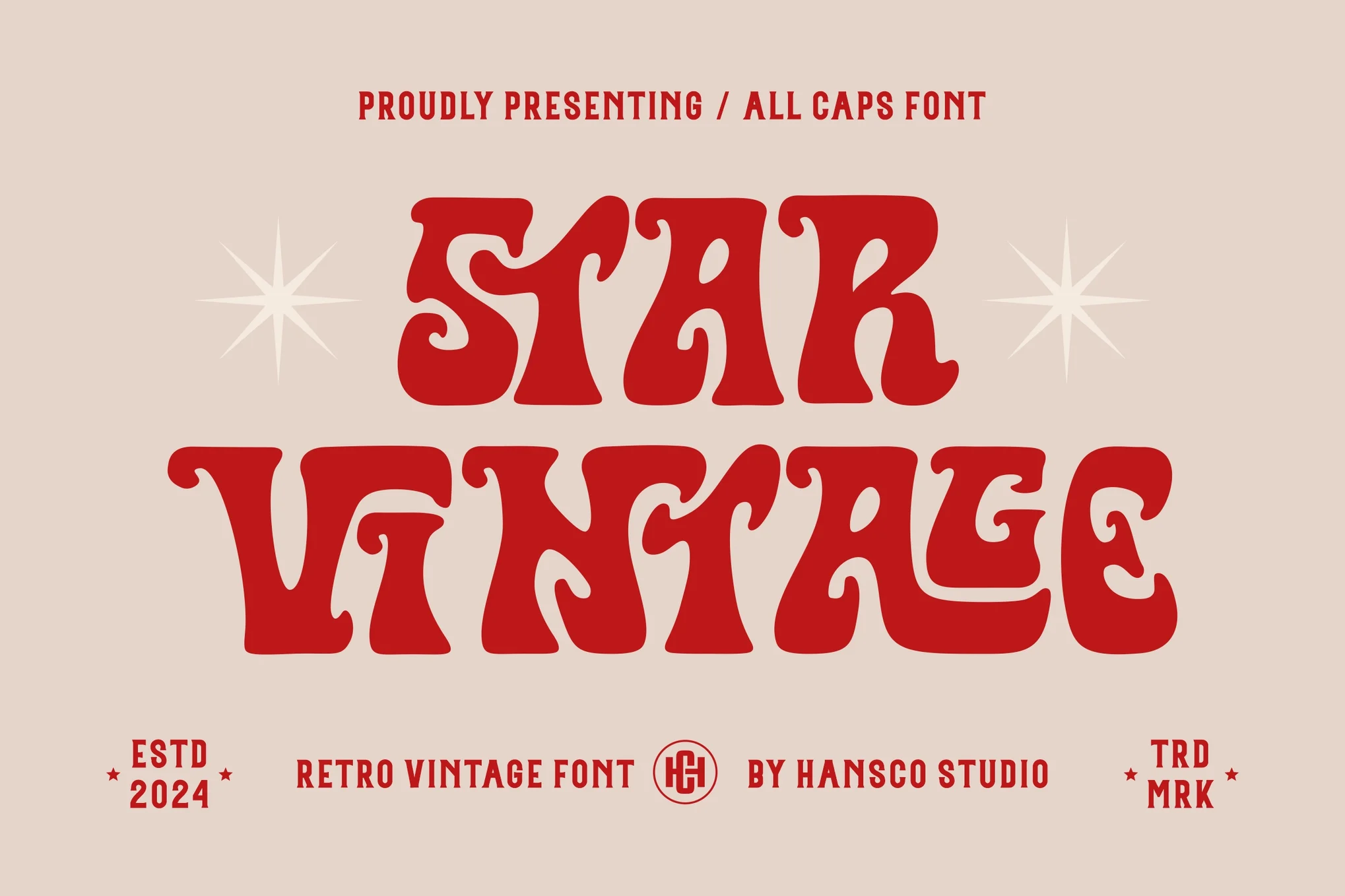 Star Vintage - Psychedelic Font