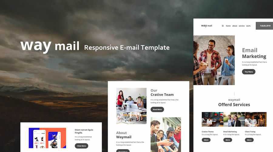 Way Mail responsives Newsletter-Template E-Mail