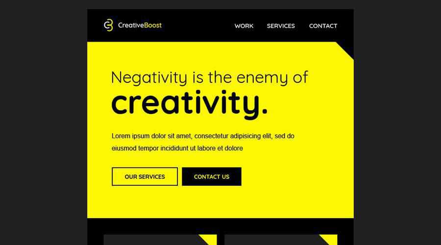 Creative Boost HTML kostenloses responsives Newsletter-Template E-Mail