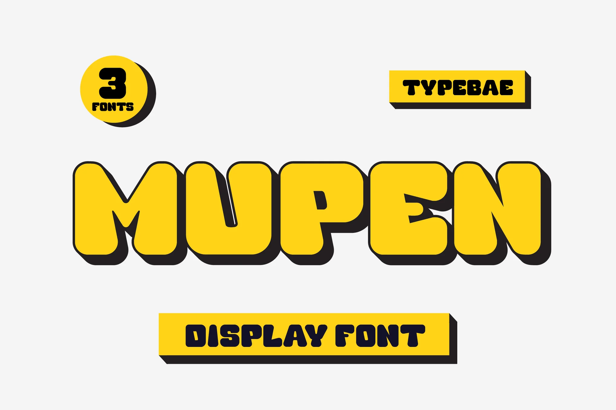 Mupen - Bold & Fun Display Font