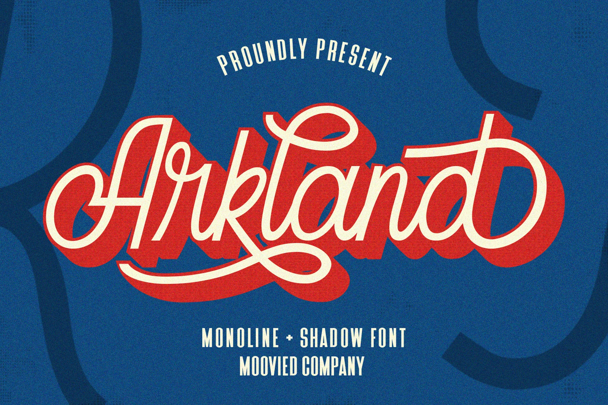 Arkland - Monoline + Shadow Fonts