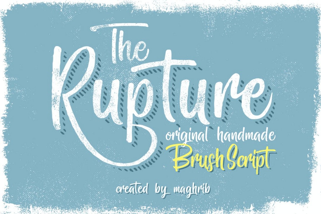 The Rupture 3 - Brush Script Shadow Font