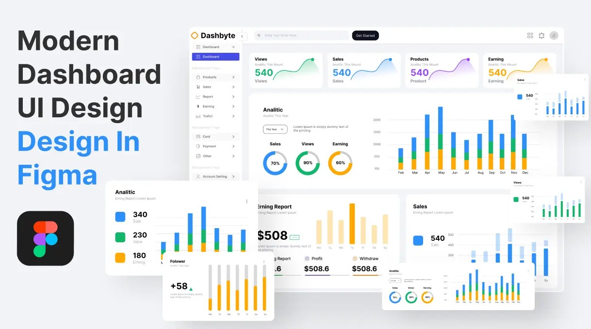 Modern Dashboard UI Design Design