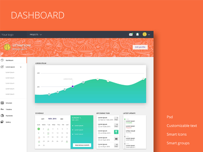 Kostenloses Dashboard-Design