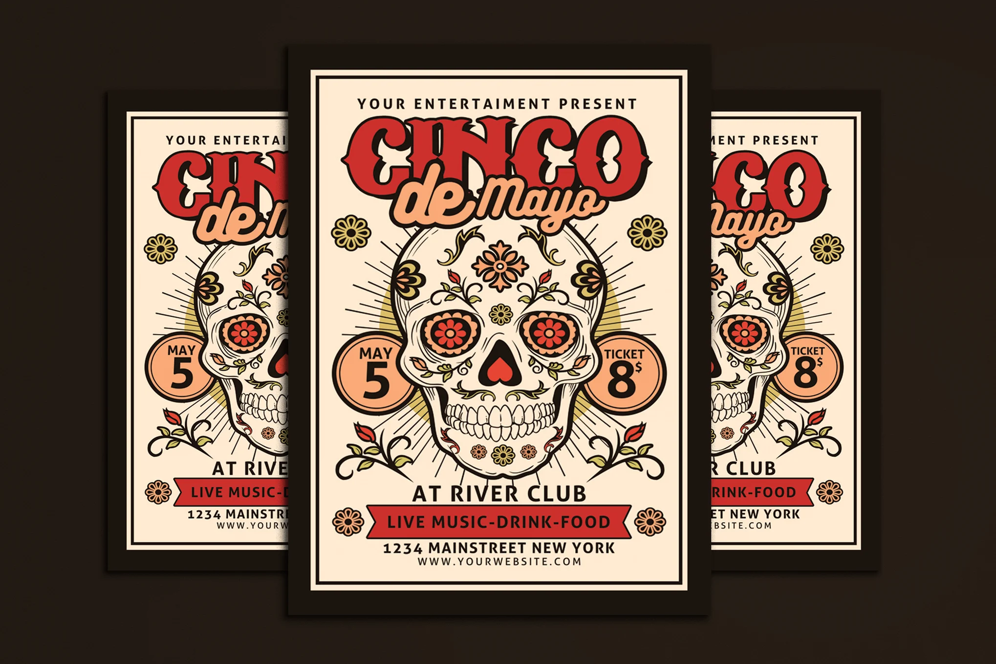 Stylish Cinco de Mayo Flyer Template