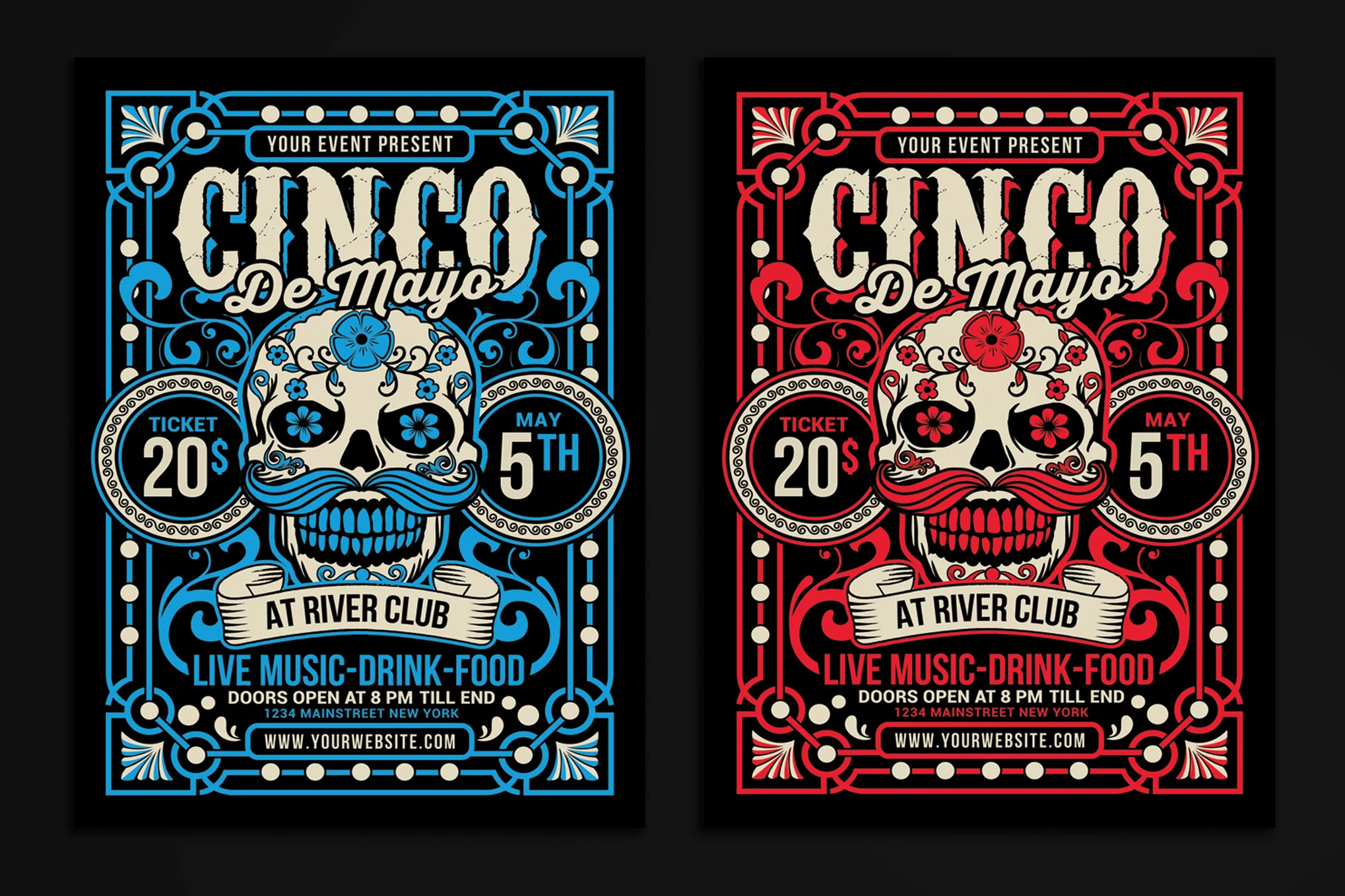 Unique Cinco de Mayo Flyer Template