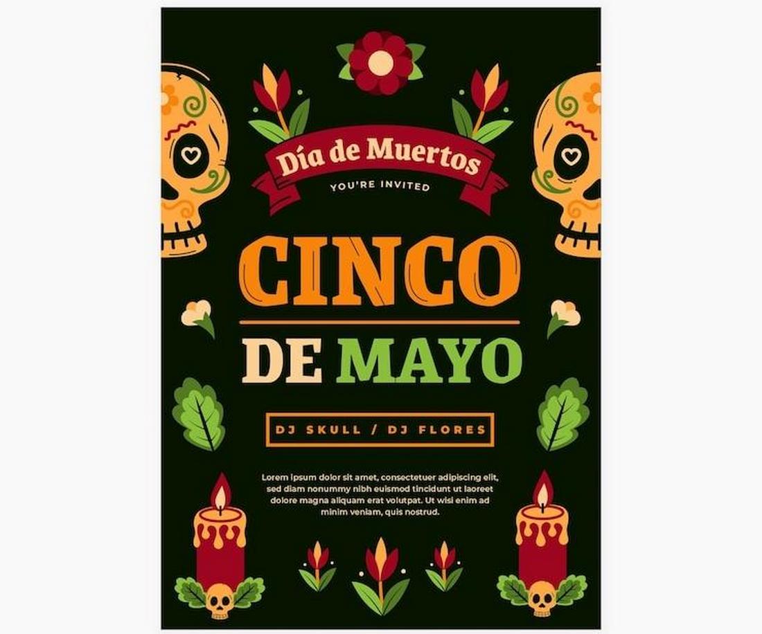 Modern Cinco De Mayo Ticket Template