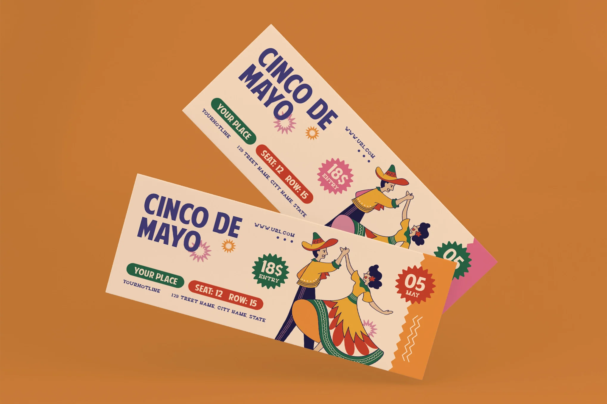 Cinco De Mayo Ticket Template