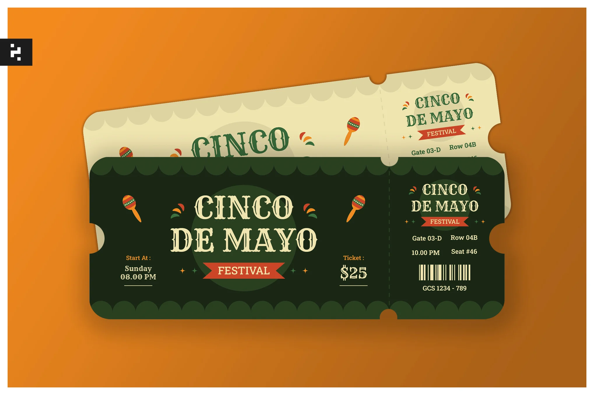 Cinco De Mayo Festival Ticket Template