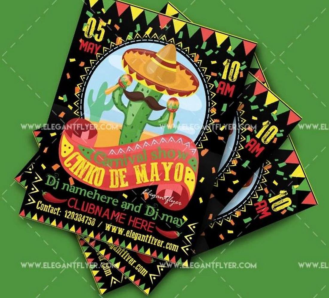 Free Simple Cinco De Mayo Flyer Template