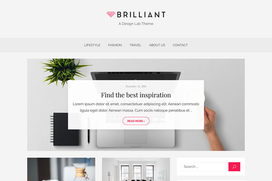 Brilliant Stilvolles kostenloses WordPress-Theme wp responsives Magazin-News-Blog