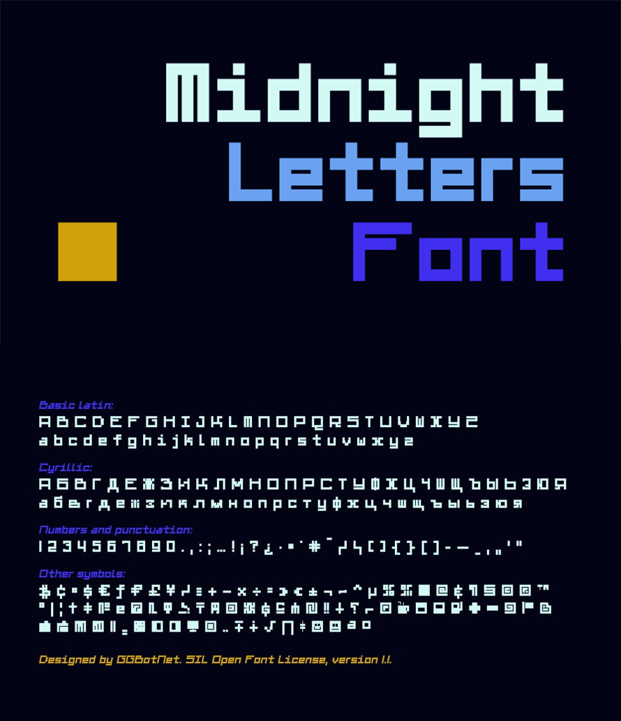 Midnight Letters Font