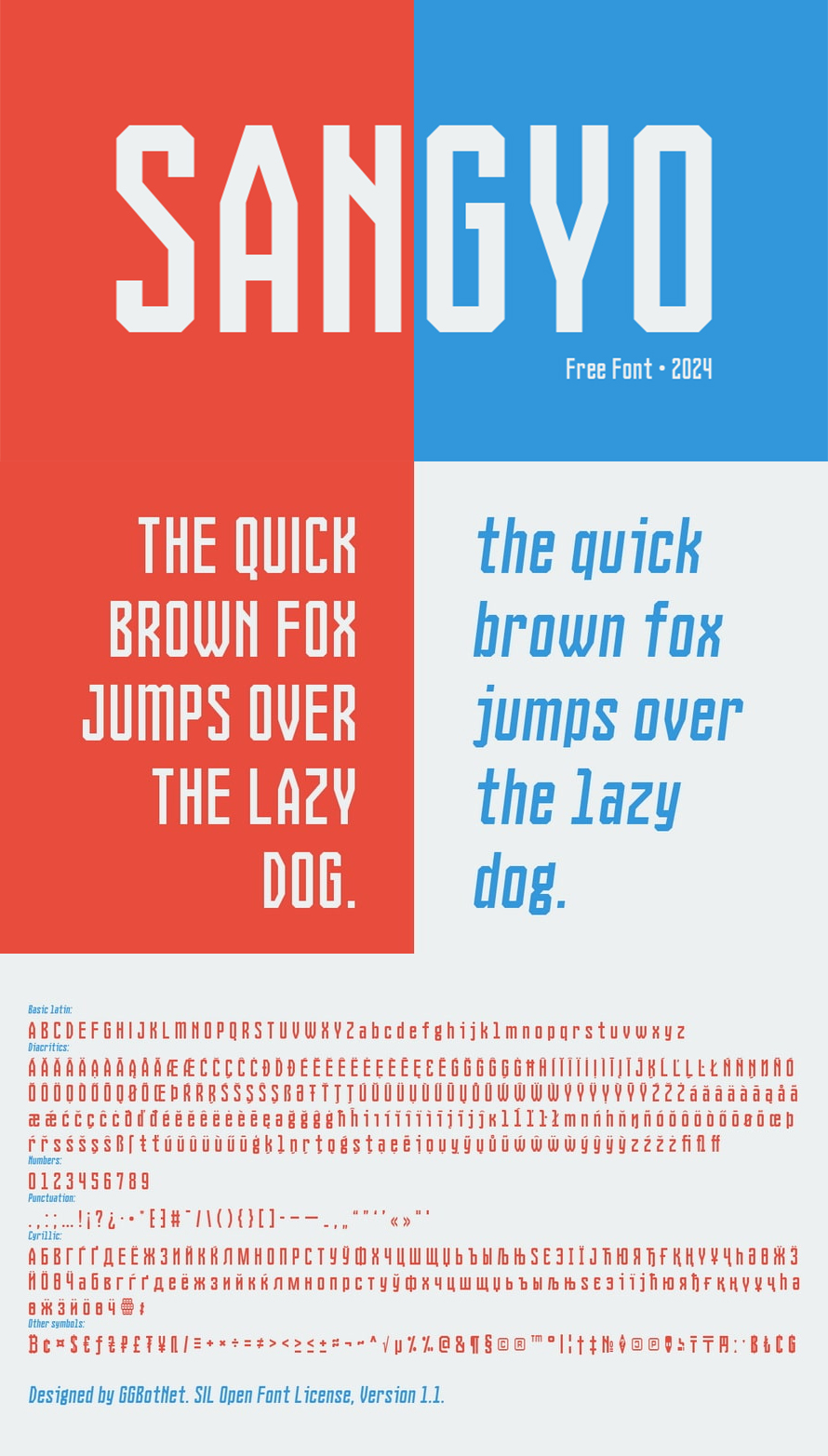 Sangyo Free Font